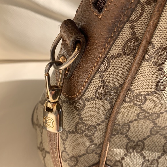 Auth GUCCI Old GG Supreme Boston bag handbag Hardware gold - Picture 3 of 10